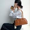 Splashproof Handbag Travel Bags for Women Solid Color Soft Leather Bag