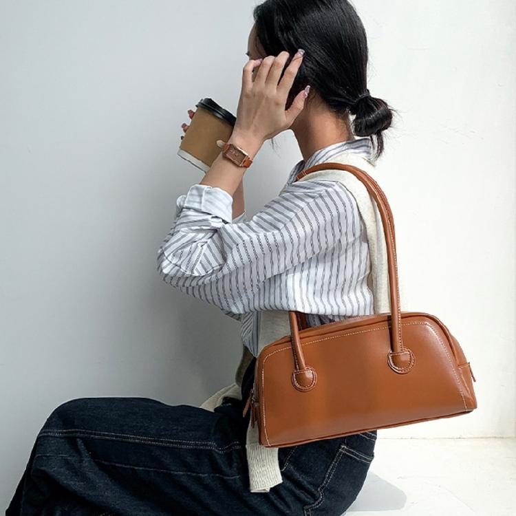Splashproof Handbag Travel Bags for Women Solid Color Soft Leather Bag