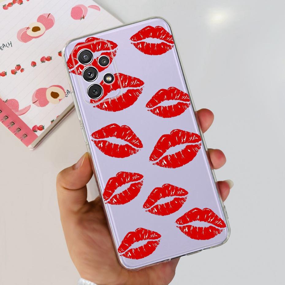 For Samsung Galaxy A32 SM-A325F Cute Flower Cat Pattern Phone Case For Samsung A32 4G Soft Silicone TPU Back Cover