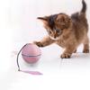 Automatic Cat Interactive Ball with Feather and Light Self-playing Cat Ball Indoor