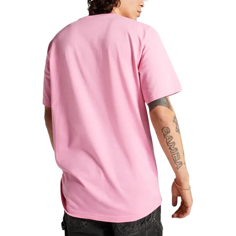 Converse T Shirts Unisex Pink Crew Neck Moderate Straight Fit 10023876-A33