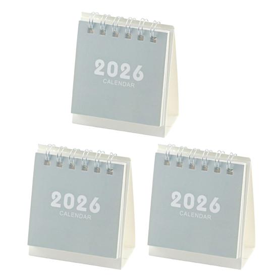 2026 Mini Desktop Calendar Cute Cartoon Desk Planner with Spiral Binding Small Planning Notebook for Office Home