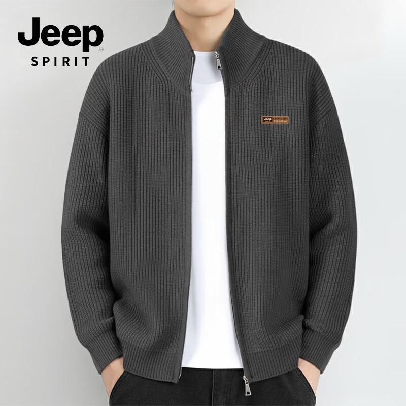 JEEP SPIRIT Men's Winter Warm Knit Cardigan