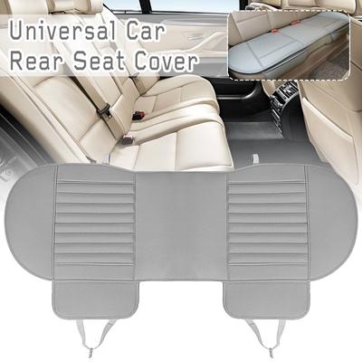 3pcs//Set Universal PU leather Black Car Seat Cover Bamboo Pad Cushion Protector