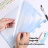 Gradient Multi-Layer Folder A4 Subject Classification Test Paper Folder Transparent L-Shaped Folder 6-Layer Classification File
