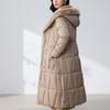 Fashion Woman Parkas Winter Long Coats Hooded Thick Warm Overcoat Women's Jackets With Belt