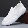 Low-Top Young Students Breathable Slip-on Male Casual Shoe Social Price 2026 Trend Pu Sale Fashion Common Men's Leather Shoes