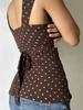 Y2K Sweet Retro Polka Dot Lace A-line Hem Camisole for Girls