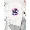 European Sizes Women'S Unicorn Graphic Tee - Stylish Casual Round Neck Short Sleeve T-Shirt with Whimsical Death Design