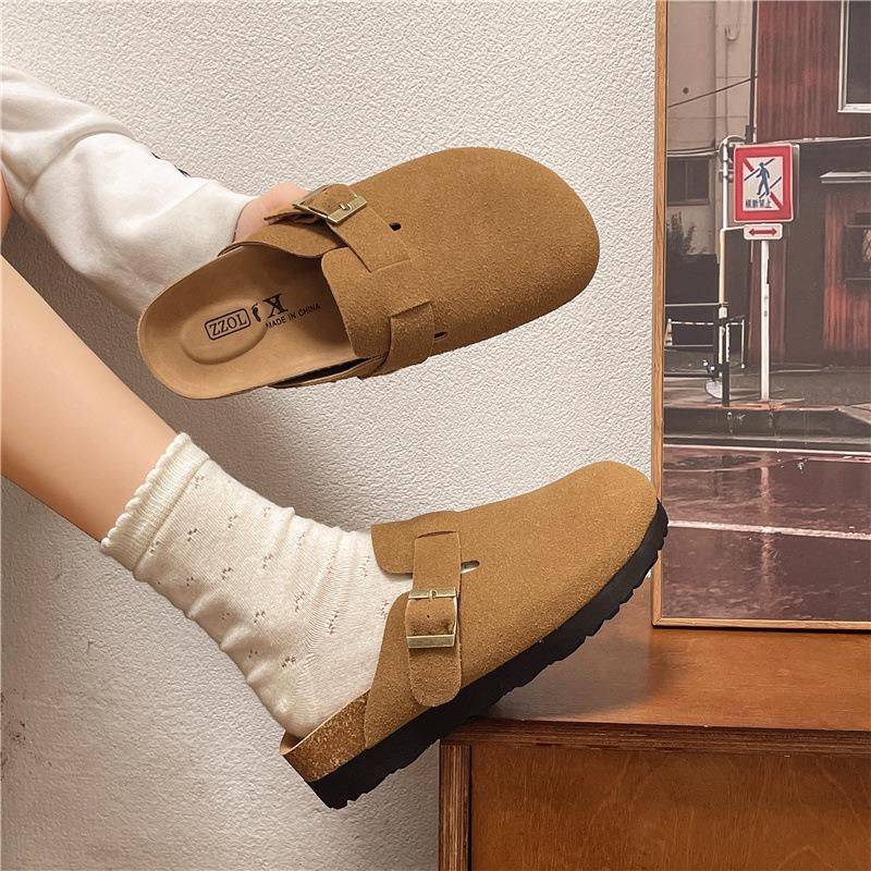 Thick-bottomed Women's Spring and Summer New Fishing Lazy People Wear a Pedal Bag Head and Half Slippers