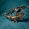 3D Wooden Puzzle Kits Steampunk Mysteries Pirate Ship Of Future DIY Assembly Toy Wood Pirate Boat For Adults Kids Gift