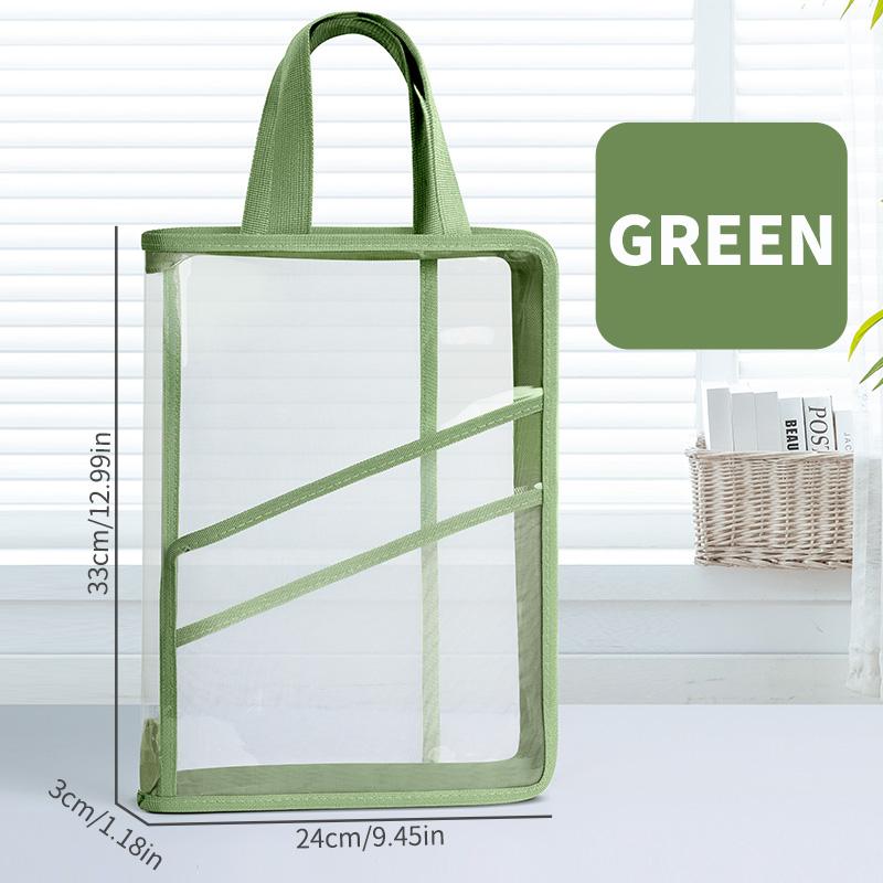 L-Shaped Student Teacher Books Storage Bag Large Capacity Stationery Organizer Bag Folders School Office Supplies Stationary Bag