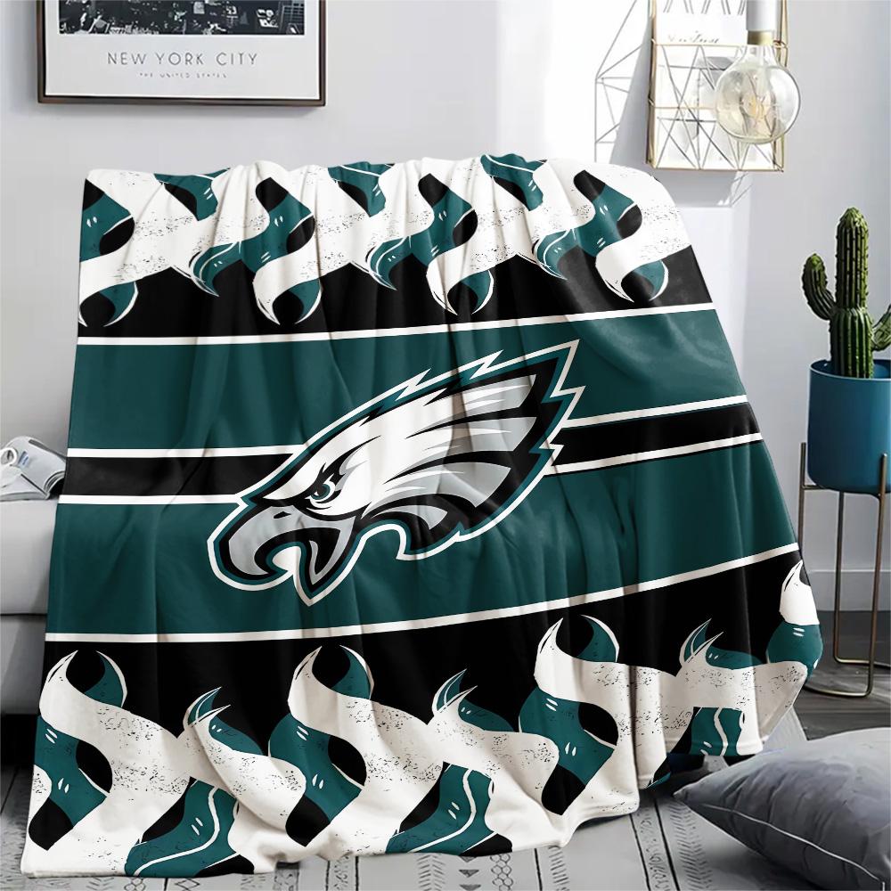 Philadelphia Eagles Print Flannel Blanket, High Quality Comfortable for All Seasons, Home Decor, Warmth and Comfort, Perfect for Christmas Gifts