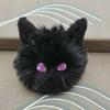 Multi-Color Blush Cat Ball Plush Doll Pendant - Long Hair, Accessory for Bags & Clothing