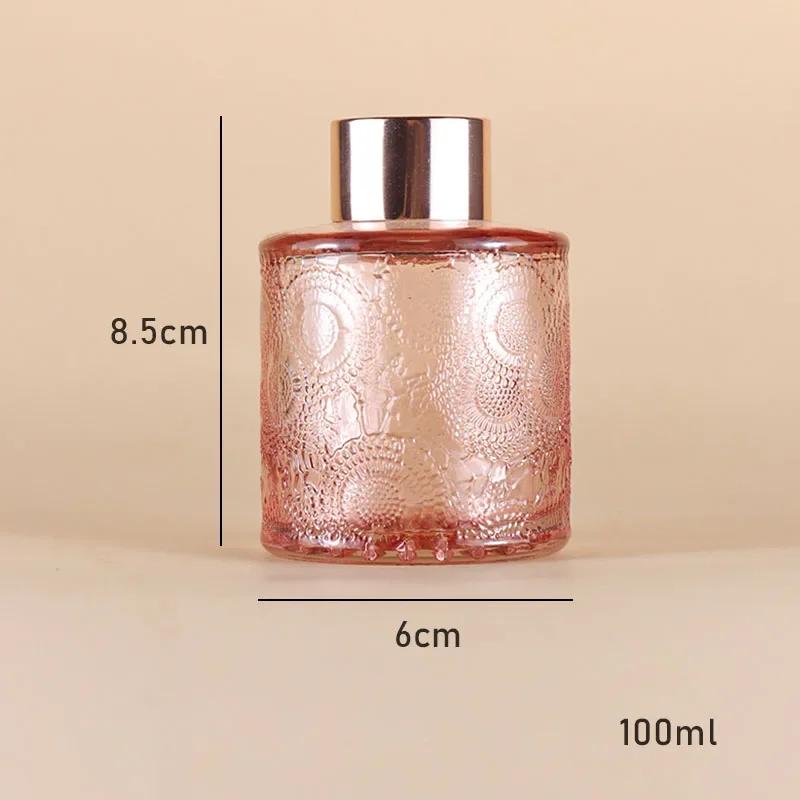 Sun Flower Relief Perfume Bottle Colorful Bathroom Modern Decor Glass Bottles Hotel Study Aromatherapy Dispenser Small Bottle