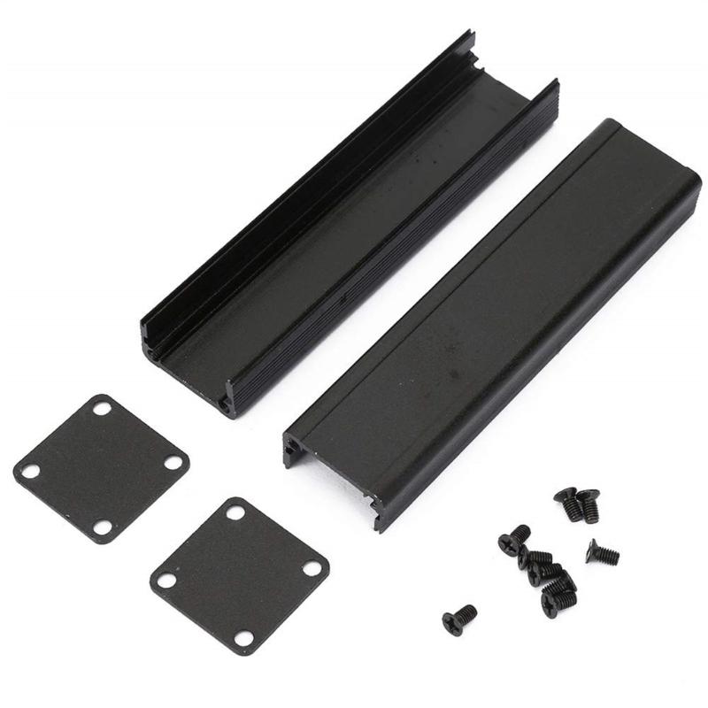 Aluminum Box Black Split Type Electronic Enclosure Cooling Case Instrument Housing Heat Dissipation Case 25x25x100mm