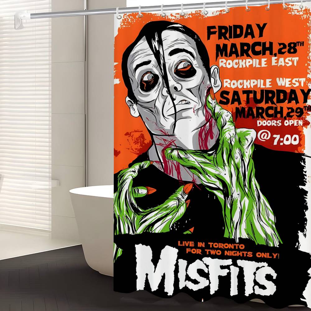 M-Misfits Hot 1 Piece Of 150X180Cm Printed Shower Curtain Partition Bathroom Waterproof And Mold Resistant