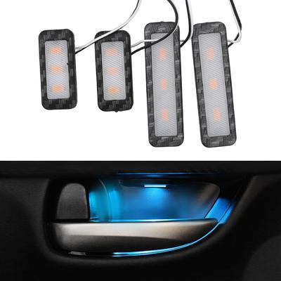 4Pcs 6 Colors Universal LED Car Inner Bowl Light Armrest Interior Door Handle Lighting Auto Atmosphere Lamp Decorative Lights