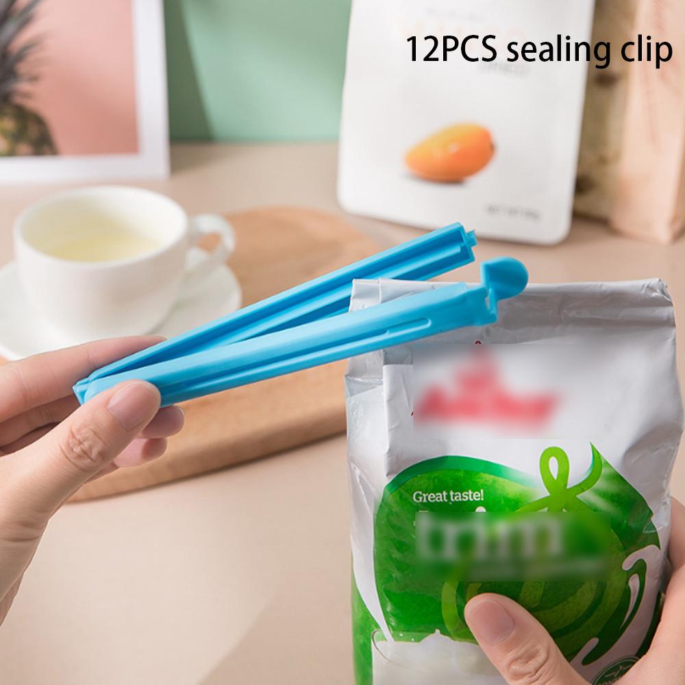 12PCS Packaging Clip Sealing Clip Household Food Snacks Sealing Clip Set Multifunctional Packing Bag Kitchen Supplies