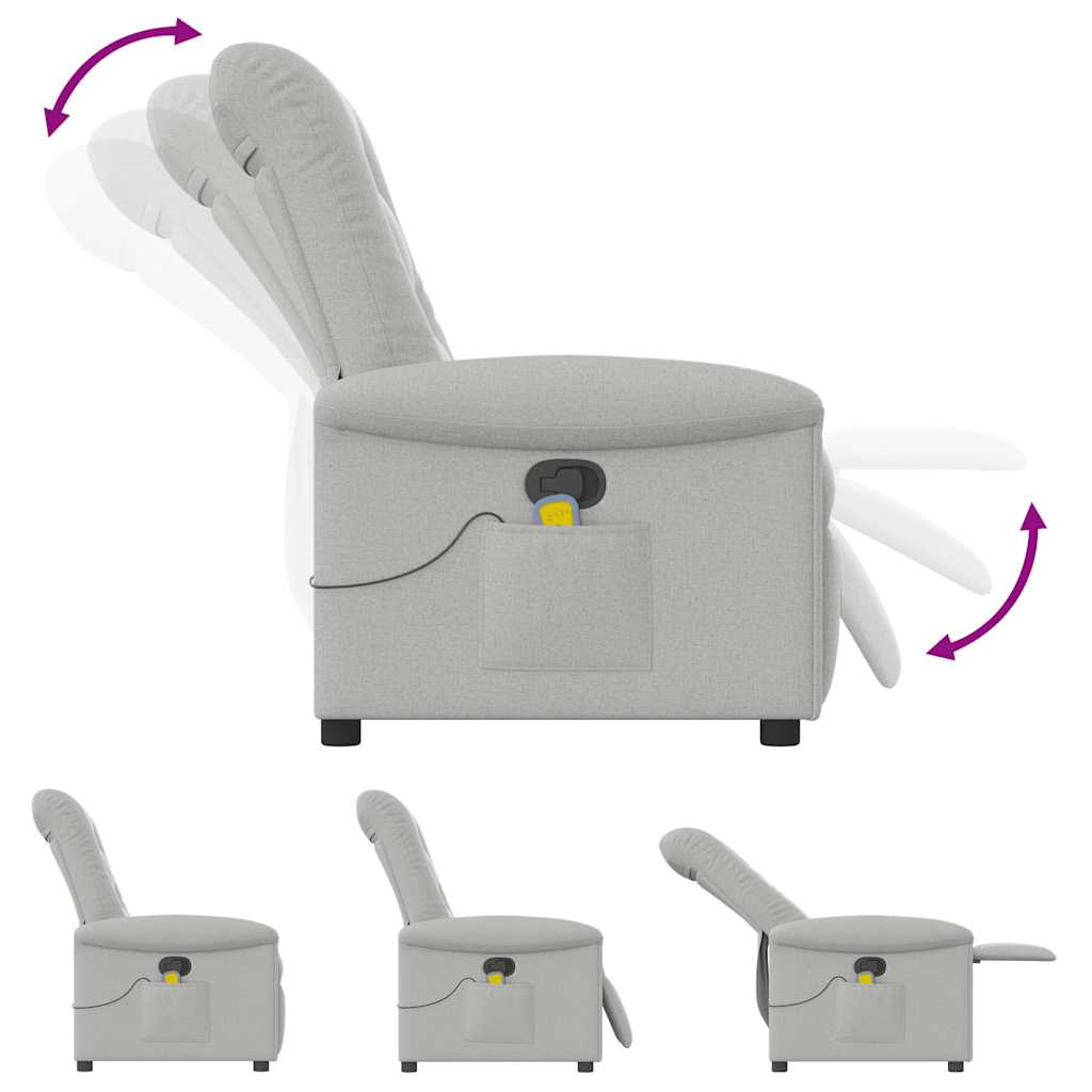 Massage Chair Cloud Grey Fabric
