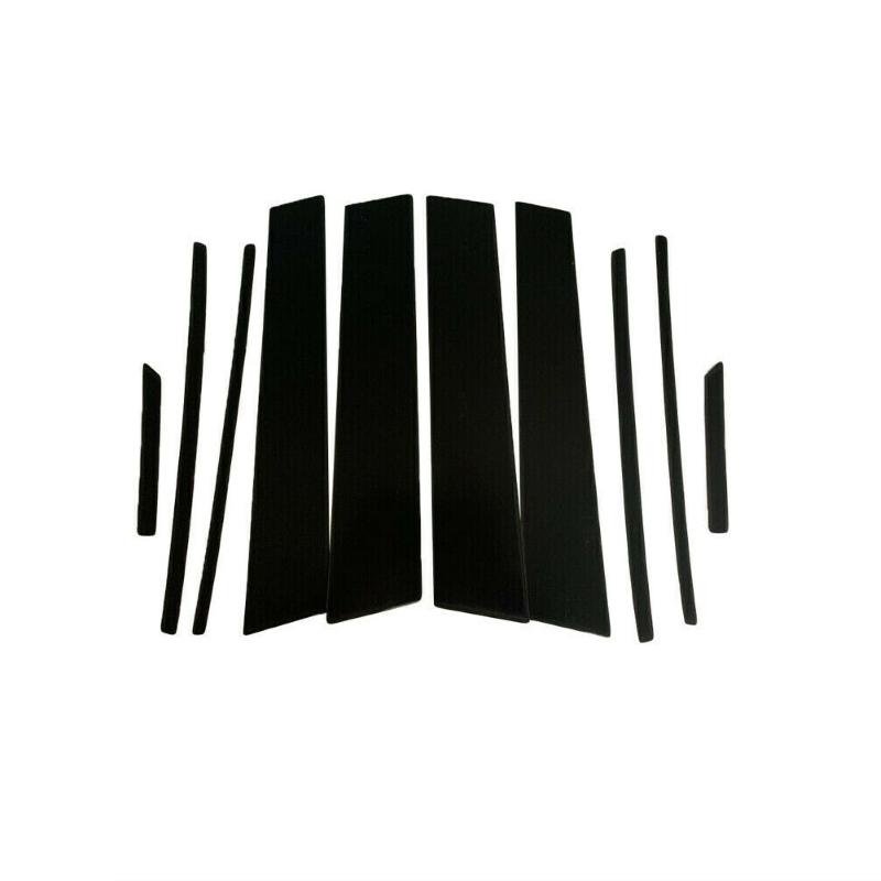 Fit For Toyota RAV4 - Carbon Fiber Black Car Window Door Column BC Pillar Post Cover Trim Mirror Effect PC