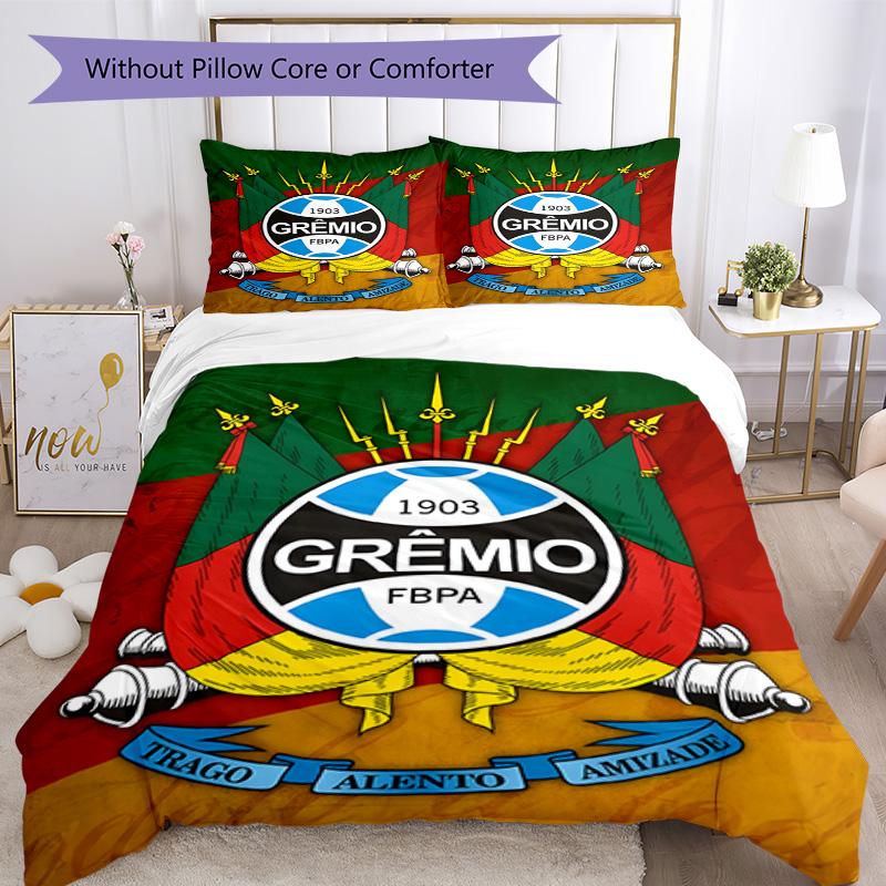 Fc 1903 Emblem Printed Pattern Duvet Cover Set – Includes 1 Duvet Cover and 2 Matching Pillowcases Bedroom Decor Christmas Gifts