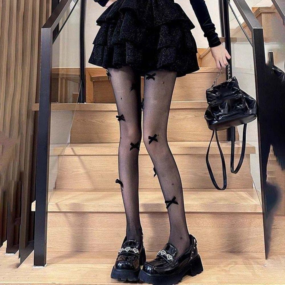 Mesh JK Lolita Pantyhose Ultra-Thin Leggings Women Fashion Sweet Girls Stockings Summer