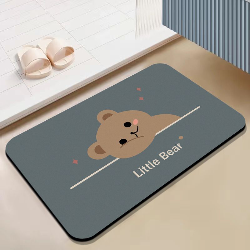 Diatom Mud Absorbent Mat, Bathroom Floor Mat, Quick-drying Bathroom Floor Mat At the Door
