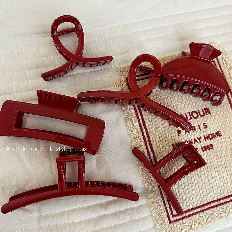 Red Series Hair Accessories: Multi-Style BB Clips & Festive Hairband for Women