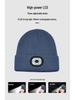 LED Luminous Knitted Headlamp Hat for Outdoor Activities