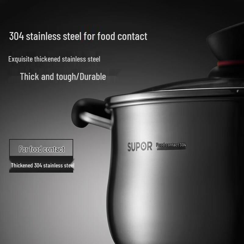 Supor 22cm 304 Stainless Steel Multi-Purpose Pot