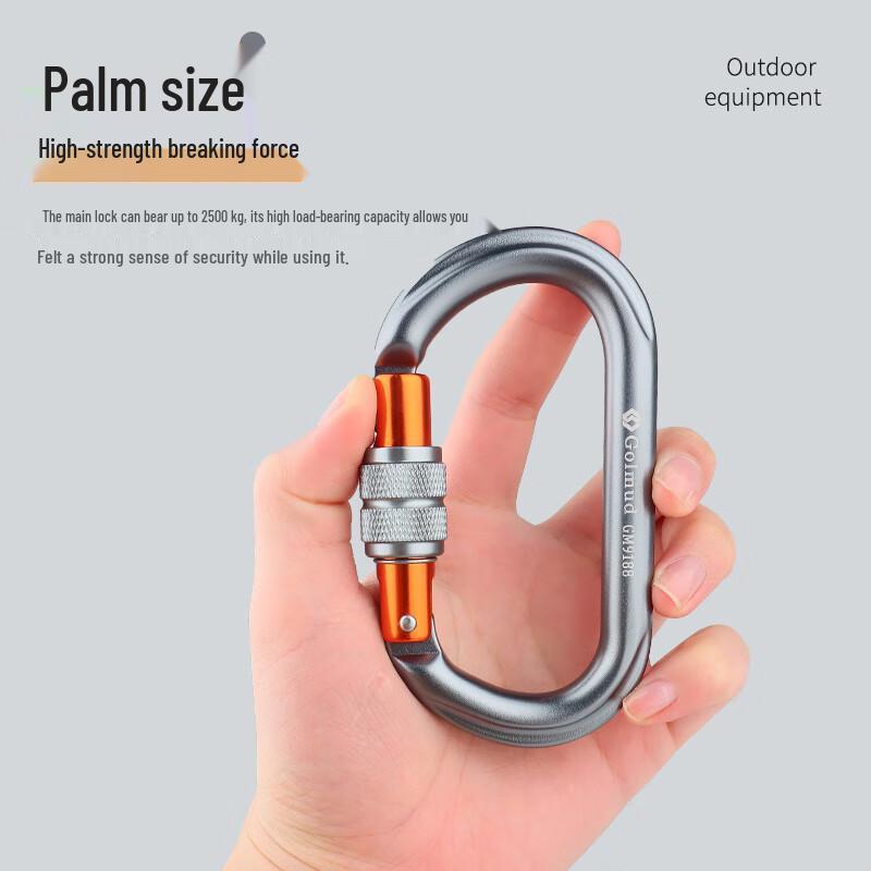 Brangdy Outdoor Climbing O-shaped Screw Lock Carabiner