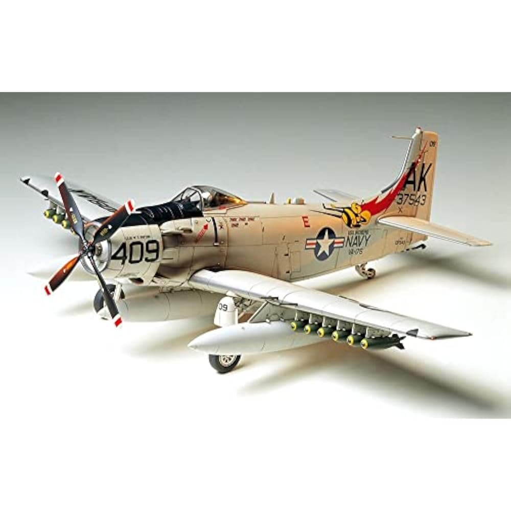Tamiya 1/48 Masterpiece Aircraft Series No. 58 US Navy Douglas A-1H Skyradar Plastic Model 61058