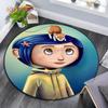 Coraline Cartoon Round Carpet Living Room Decorative carpetOffice Computer Chair Area Floor Mat Children Plush Play Mat