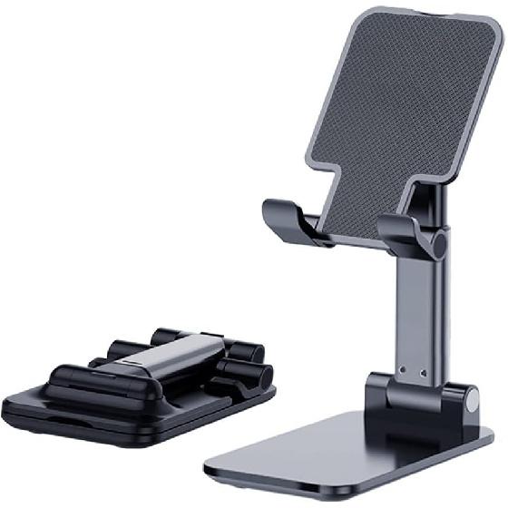 Phone Holder for Desk, MT-6 Cell Phone Stand for Desk Universal Cellphone Stand Holder Foldable & Height Adjustable Compatible Under 8” Device,