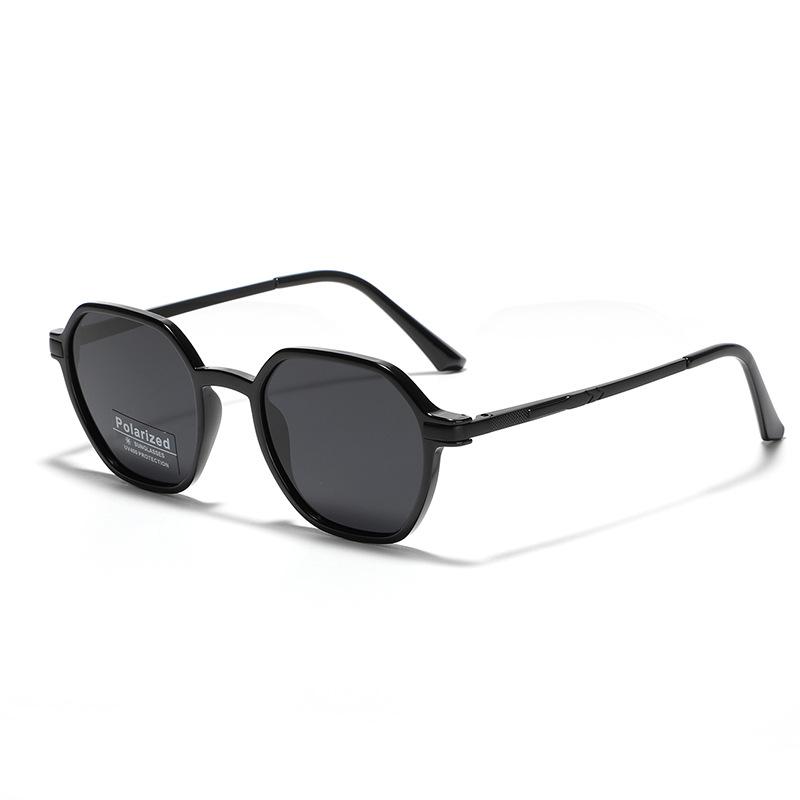 Gafas de sol polarizadas con montura pequeña, cuadradas y poligonales, para hombre, TR90, versátiles, estilo retro, para mujer