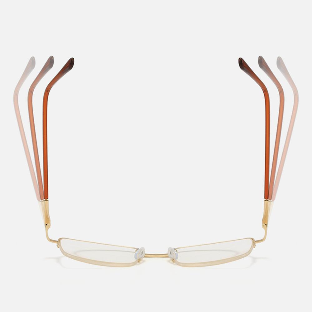 Reading Glasses Metal Frame Retro Presbyopic Glasses Blue Light Blocking  Telescopic Eyeglass Legs HD lenses