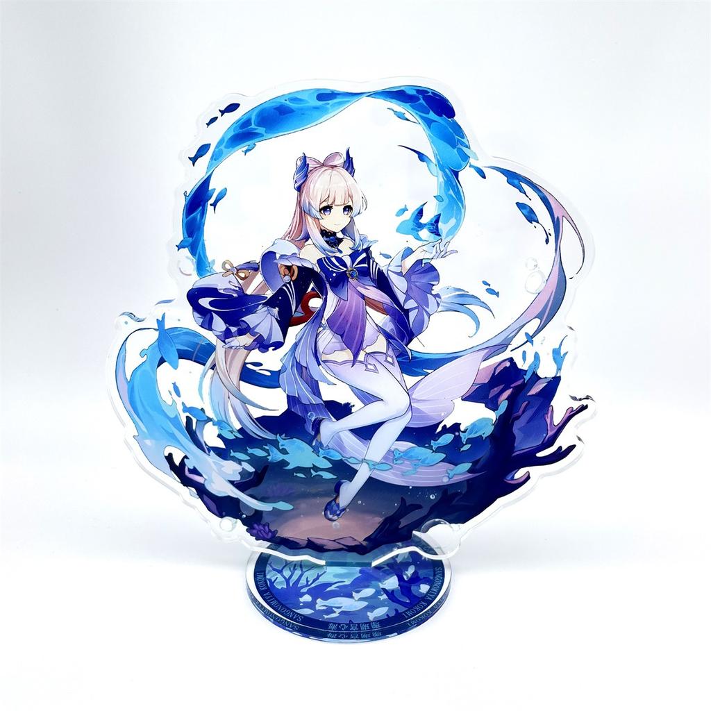 Anime Figure Genshin Impact Furina Arlecchino Xiao Yae Miko Yelan Acrylic Stand Model Board Desk Decor Standing Sign Fans Present