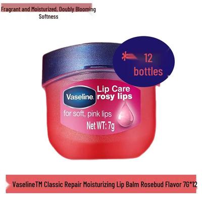 Vaseline Classic Repair Rose Bud Lip Balm 12-Pack
