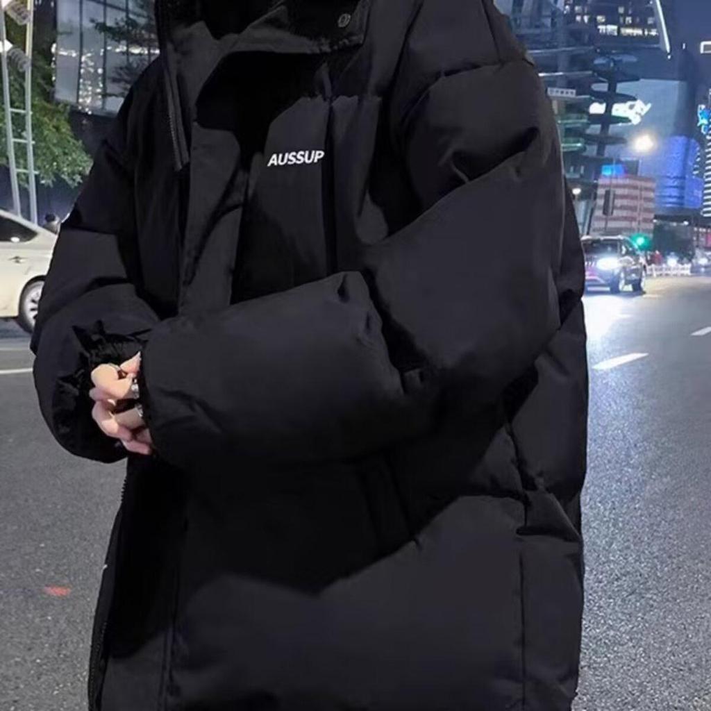 Trendy Brand Men's Korean Style Thick Cotton Hooded Puffer Jacket for Autumn/Winter - Casual Student Fashion.