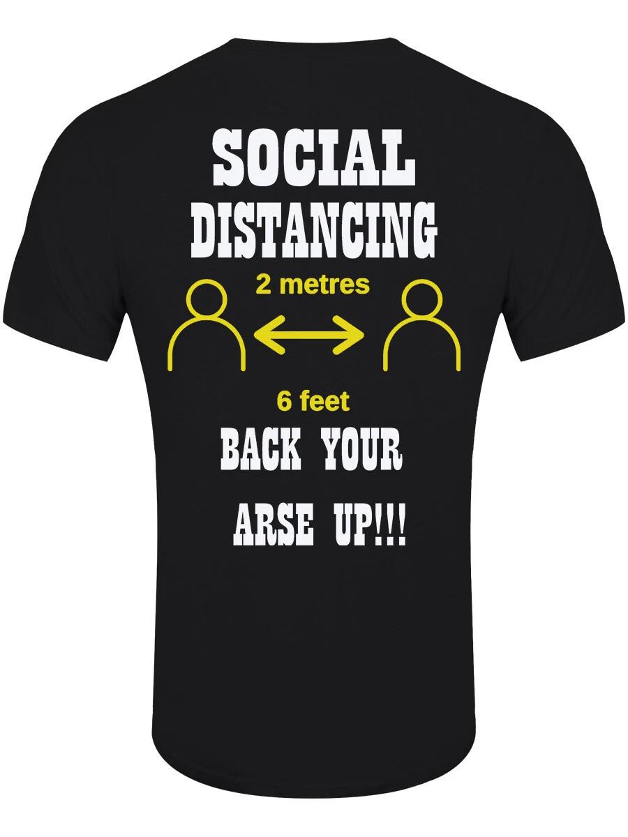 Social Distancing Awareness 2 Metres - 6 Feet Apart Statement T-Shirt, 4XL