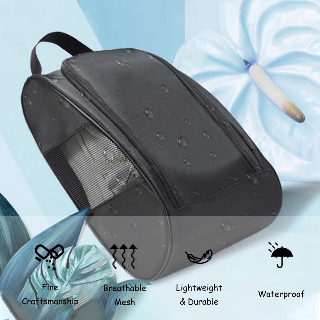 Portable Golf Shoe Bag Oxford Cloth Shoe Carrier Bags Breathable Lightweight Golf Handbag Dustproof Football Tennis Shoe Bag