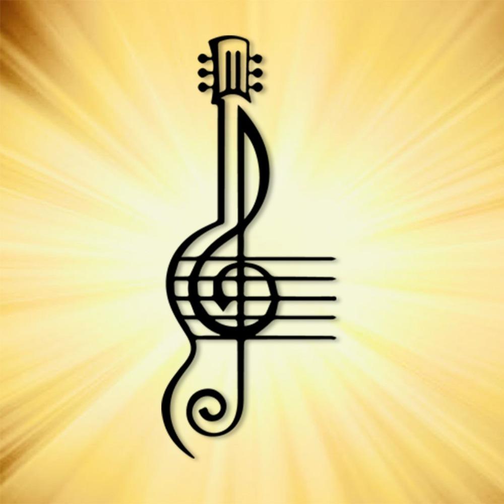Vintage Metal Wall Art Guitar String Sculpture Black Gold Iron Recording Studio Decor Rock Music Gift