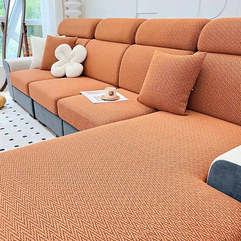 Leichte Luxus-Chenille-Sofamatratze, geometrisch, weich, elastisch, Sofabezüge, Chaiselongue, Couchkissen, Schonbezug