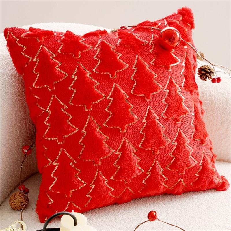 Removable Cushion Cover for Sofa Office Chair Christmas Pillow Sleeve Decorative and Functional Pillowcase for Home Use
