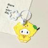 2Pcs Cute Pixel Style Sanrio Hello Kitty Bell Star Keychain Pendant Girl Phone Chain Ccd Camera Charm Accessories Keyring Gifts