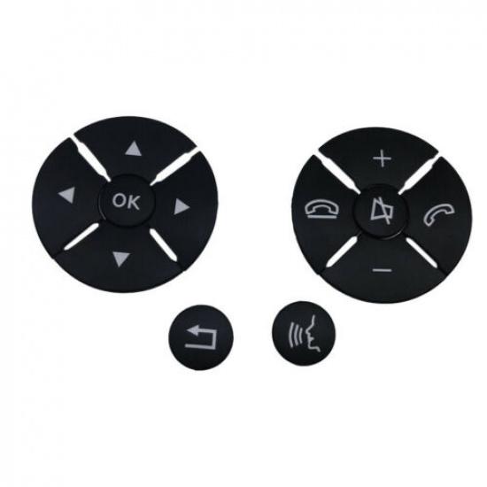 1 Set Black Car Steering Wheel Button Sticker For Benz C W204 E W212 GLK X204