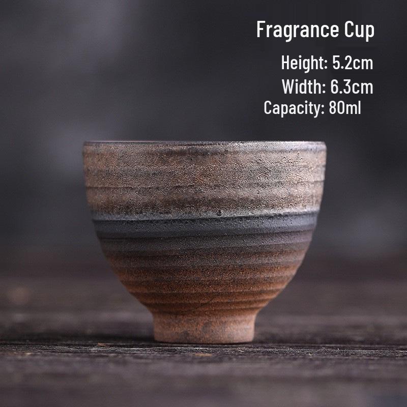 Ofis veya Ev İçin El Yapımı Retro Seramik Kung Fu Çay Fincanı