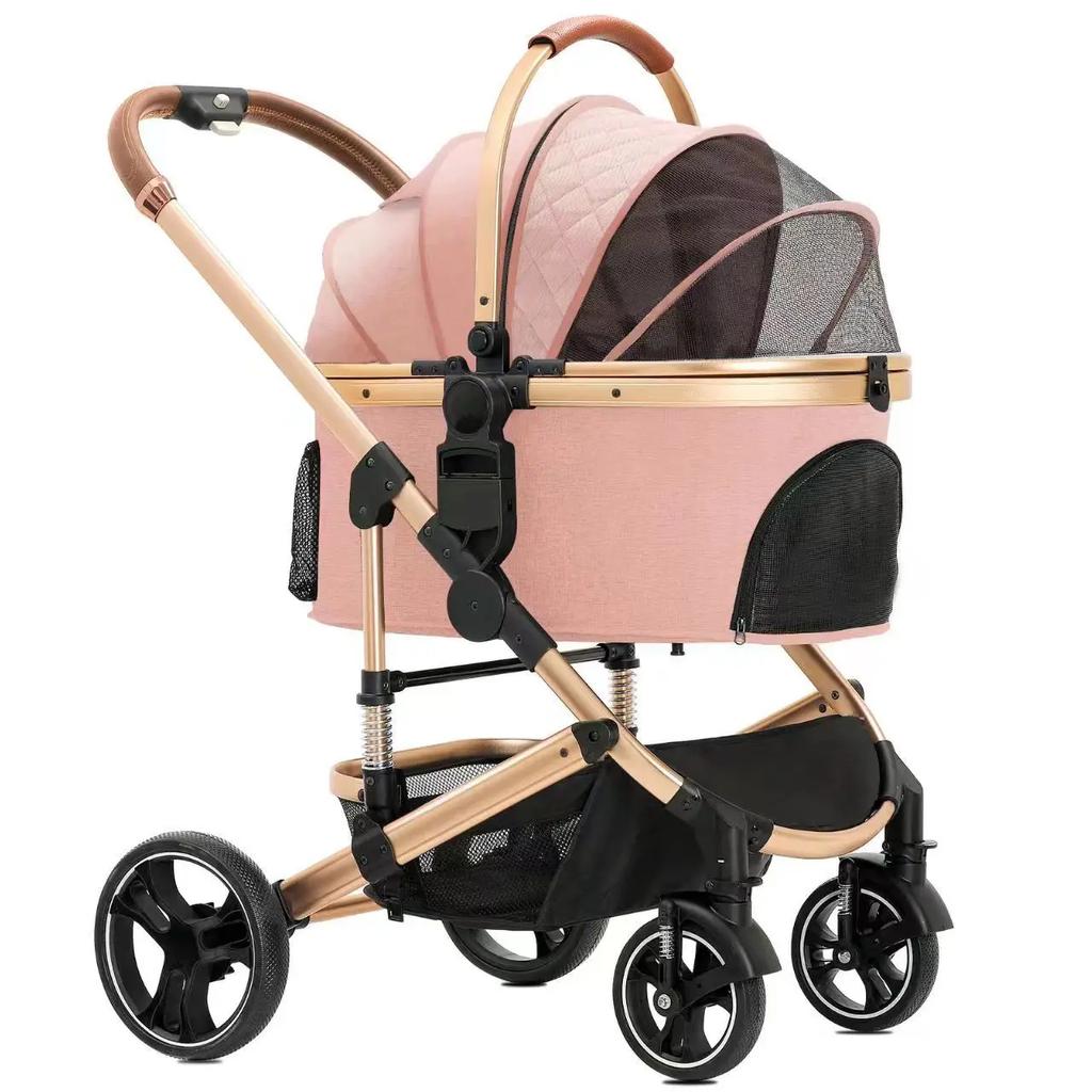 Pet Stroller Can Be Detached for Cats and Dogs The Large Space Is Comfortable and The Dog Stroller Is Easy To Fold