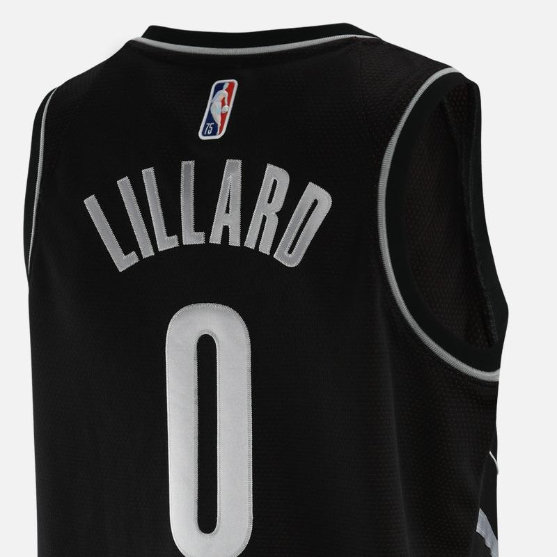 Nike X NBA Portland Trail Blazers Icon Edition Jerseys 'Damian Lillard 0' Men's DH8068-010